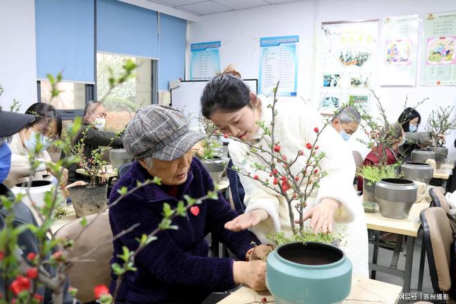 威客电竞苏州朗科社区开展手植海棠花盆景活动(图1)